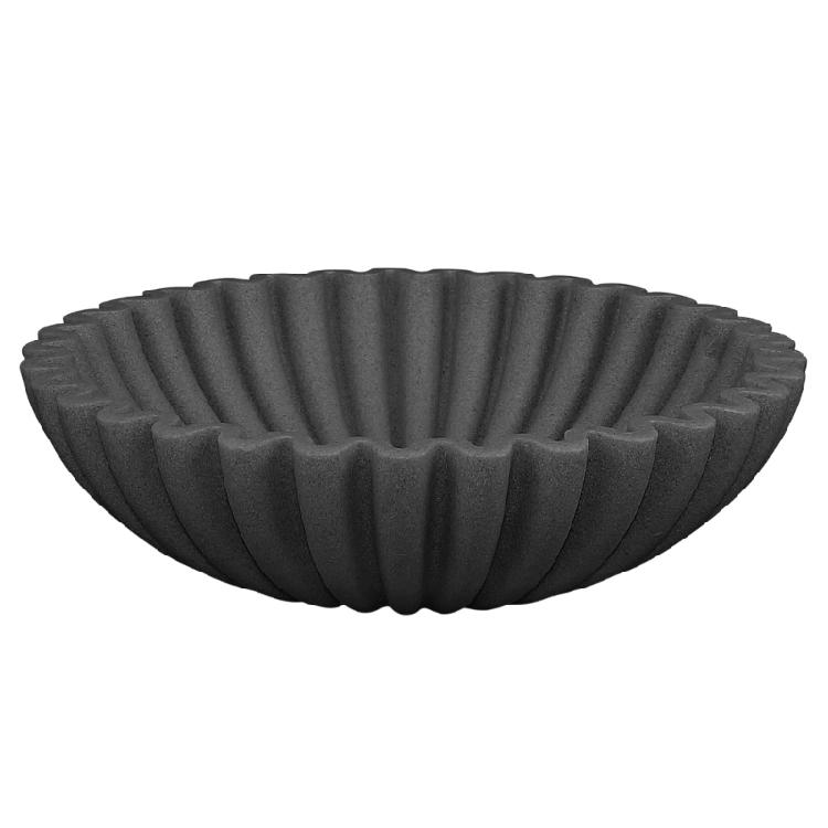 

Decorative Bowl Fruit Bowl Decorative Tray Ruffle Scallops Bowl for Home Decors Handicraft Bowl Stylish Key Bowl Gift чорний