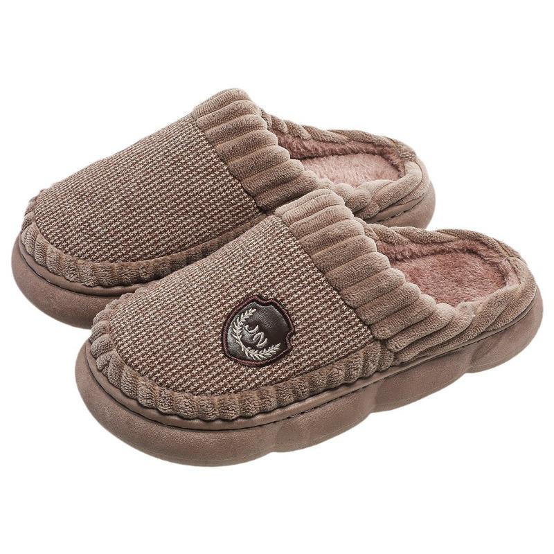 Large Size Cotton Slippers Men's Winter New 46 Indoor Home Heating Velvet 47 Non-slip Slippers Women's Winter