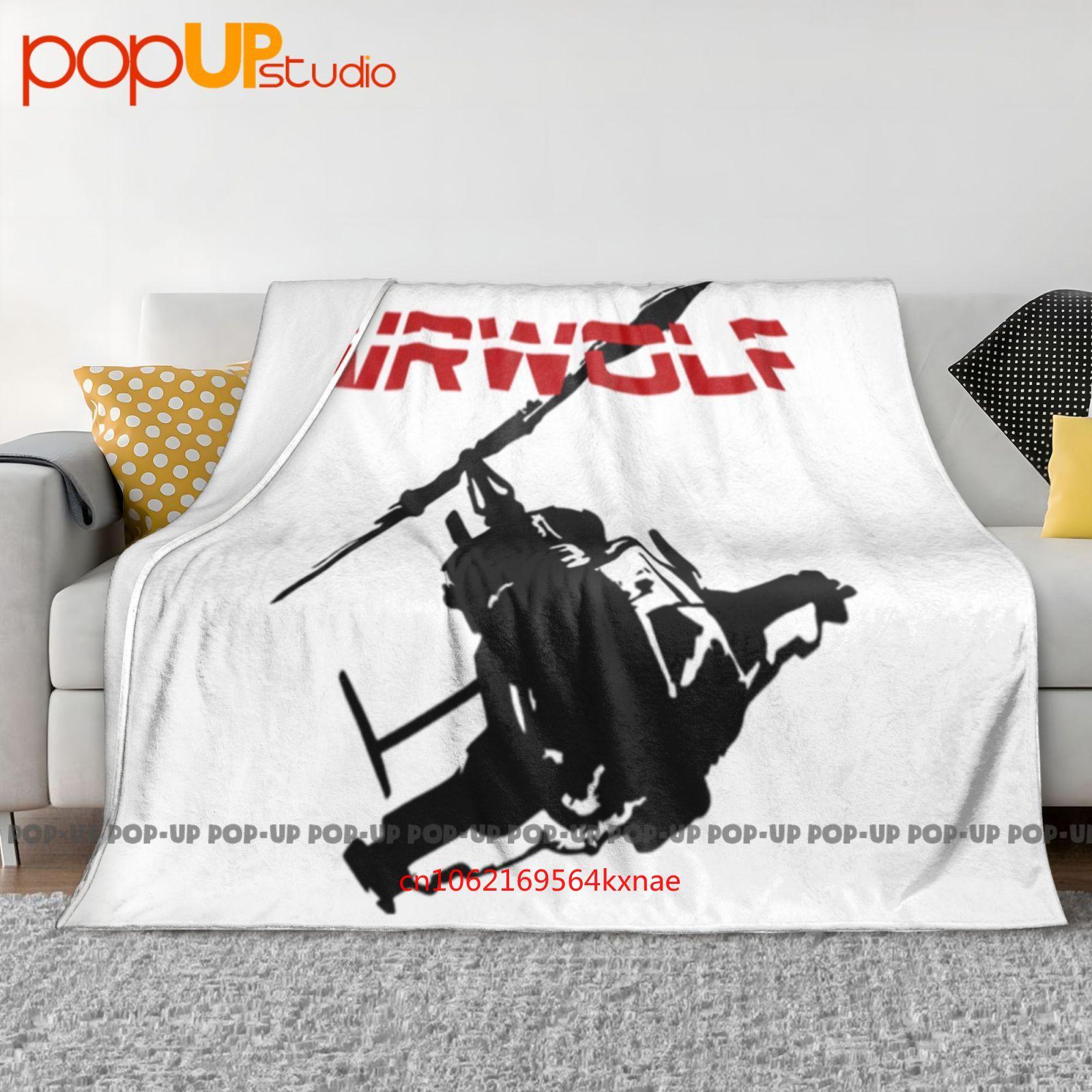 Вертолет Airwolf 80-х годов ТВ-шоу Ультра-мягкое одеяло Стеганое одеяло Зимнее Покрывало для дивана Постельное белье 30x40in