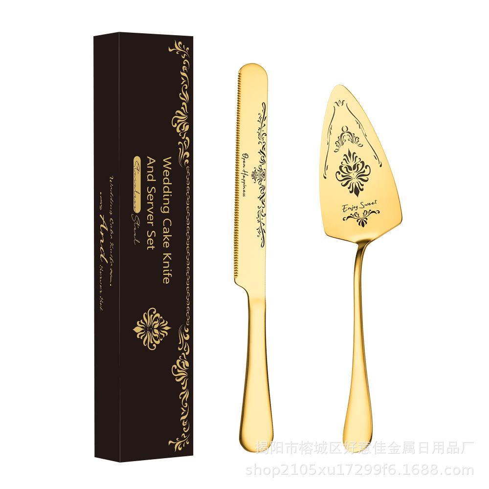 

2 шт. Нержавеющая сталь нож для хлеба узор лопатка для торта банкет вечеринка день рождения свадьба посуда костюм