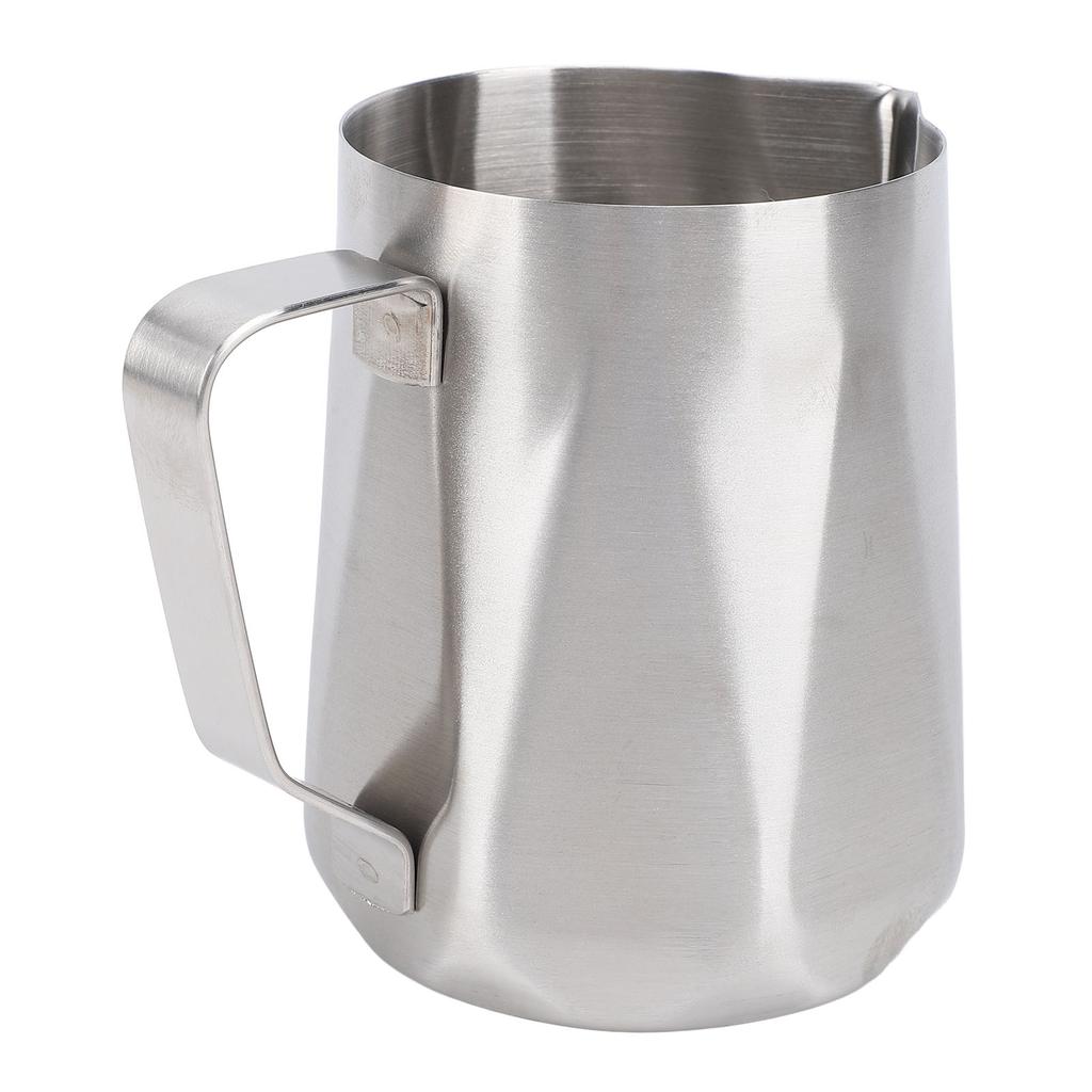 Milchaufschäumkännchen 304 Edelstahl Professionell Spitz Ausgießer Rautenmuster Kaffee Latte Art Kännchen für