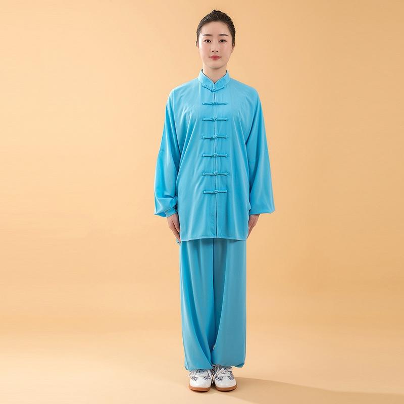 Hemp Yarn Cotton Plus Silk Tai Chi Clothing Practice Clothing Performance Clothing Tai Chi Clothing Men and Women Martial Arts Kung Fu Clothing