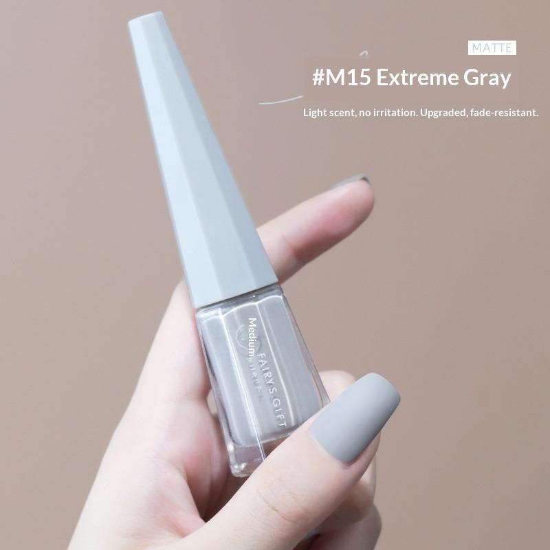 Water-based, Non-peelable, No-bake, Long-lasting, Waterproof, Non-fading, Matte, Frosted, Elegant Nail Polish.