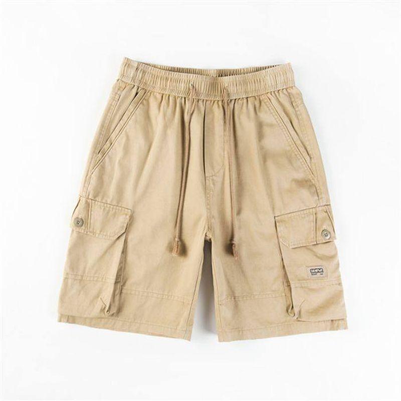 Men s Summer New Style American-Style Heavy-Duty Cargo Shorts with Large Pockets, Trendy Casual Five-Point Shorts