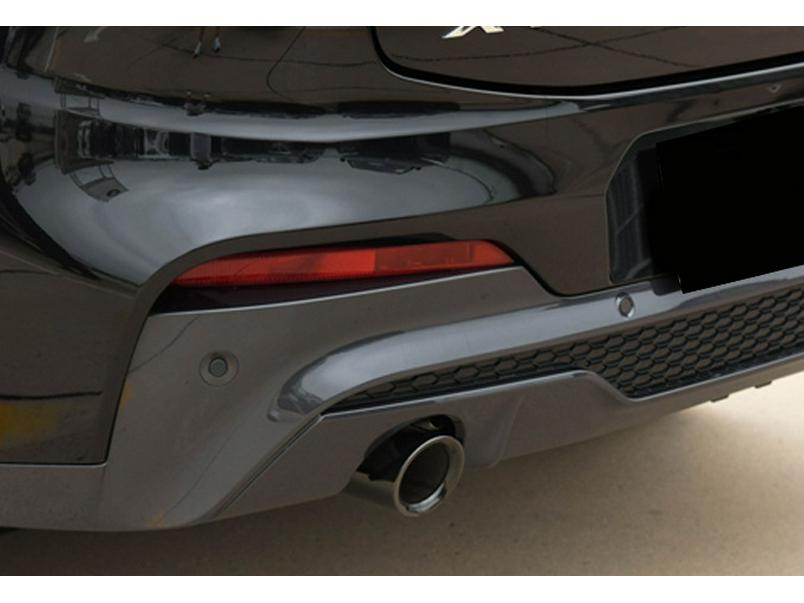 Black Round Tailpipe Cover for BMW X3/X4 G01/G02 - No Damage Installation
