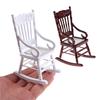 1Pcs Mini Furniture Woven Rocking Chair With Armrests