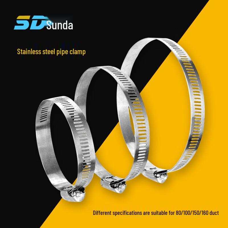 Stainless Steel Pipe Hose Clamp for 110mm Ducting