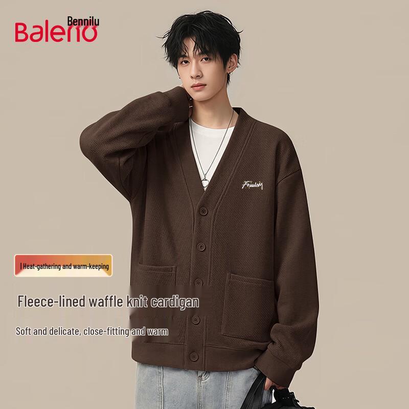 Мужской кардиган Baleno из плотного флиса с вафельной вязкой 3XL