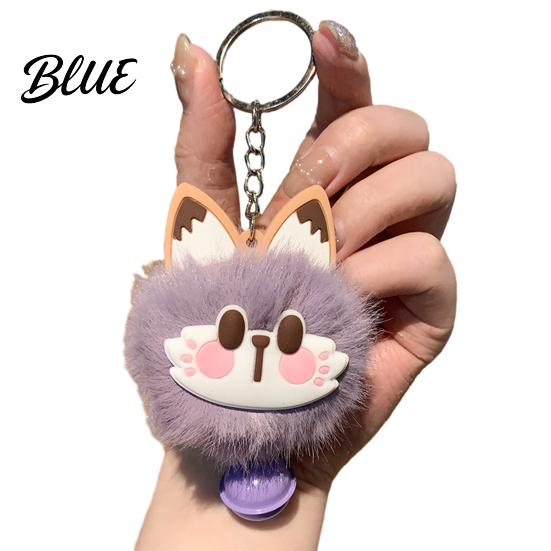 Plush Rabbit Keychain Ear Soft Ball Charm Key Chain Car