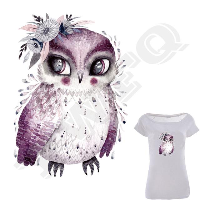 

Моющаяся футболка Parches с акварельной совой, украшение «сделай сам», нашивки для бытовых утюгов