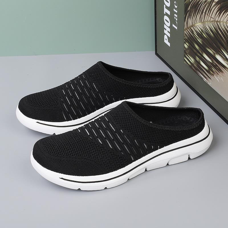Spring and Autumn Flying Weaving Hollow Large Size Low Help Sleeve Driving Shoes Baotou Drag