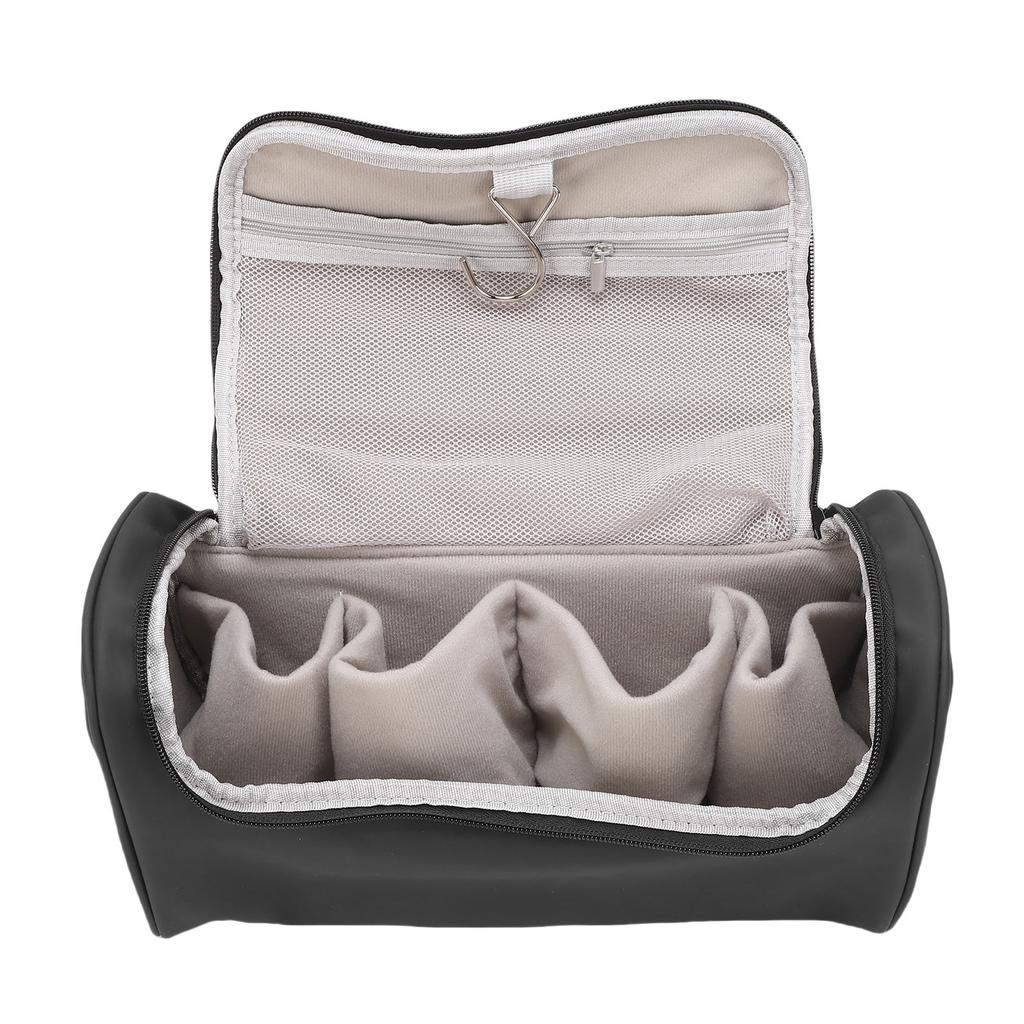 Hair Tool Travel Bag Soft Lining PU Blow Dryer Carrying Bag with Hanging Hook Multi Compartments for Hair Straightener