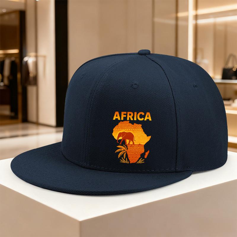 African Elephant Adjustable HipHop Hat Lightweight Printed Craft Womens Hat African Style Unisexs Sun Hat Ideal Gift for Parties