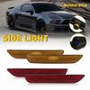 For 2010-2014 Ford Mustang Smoked Lens Front & Rear LED Side Marker Lights 4PCS