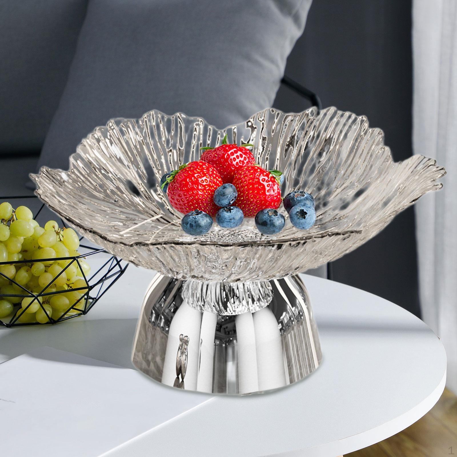 

Фруктовница на ножке Конфетница Портативная Многоцелевая Декор Элегантный Поднос для сервировки Овощехранилище для белый