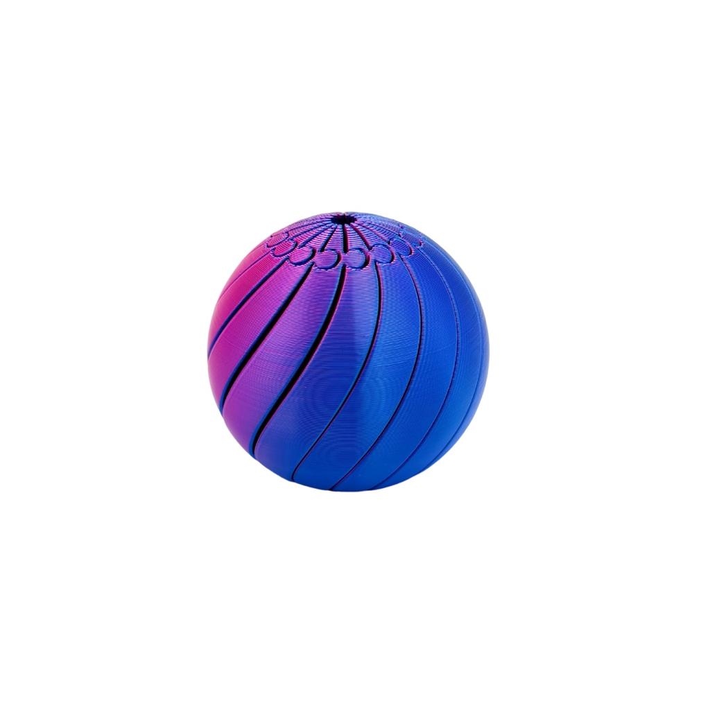3D-Printed Ball - A Colorful Gradient Stress-reducing Desktop Toy, A Creative Deformable Sculpture That Helps Improve Concentration And
