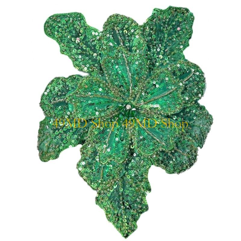 49MD Eye-Catching Flower Applique Sequined Sewing On Patches for Wedding Dress
