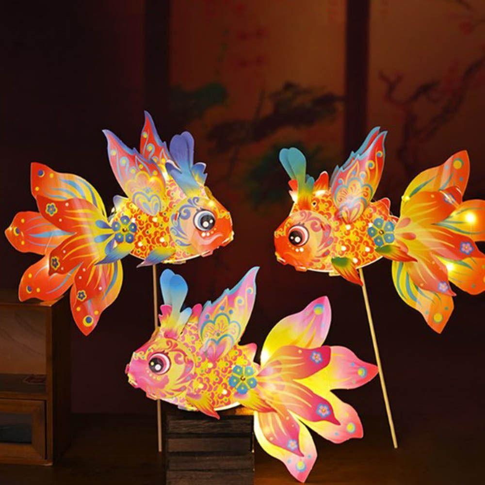 With Led Light Handheld Fish Lantern Chinese  Glowing Handheld  Lantern  Spring Festival