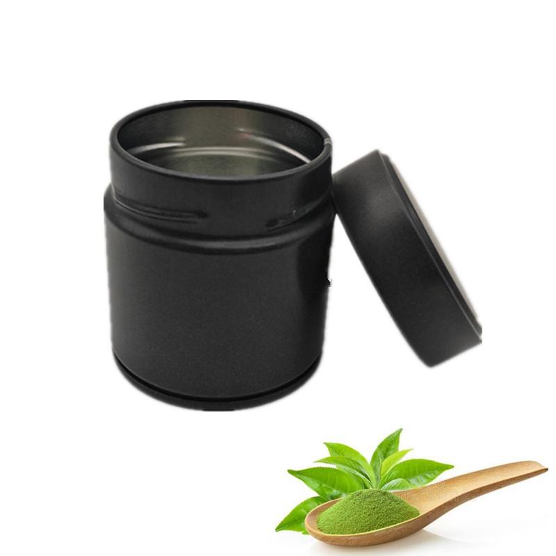 1 Pcs Portable Mini Matcha Powder Can Thick Tinplate Tea Sealed Jar Spice Storage Box Container Box Kitchen Gadgets Household