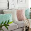 45/50cm Cushion Cover Modern Simple Soft Fluffy Pure White Plush Pillow Home Cushion Artificial Imitation Wool Pillow Cover