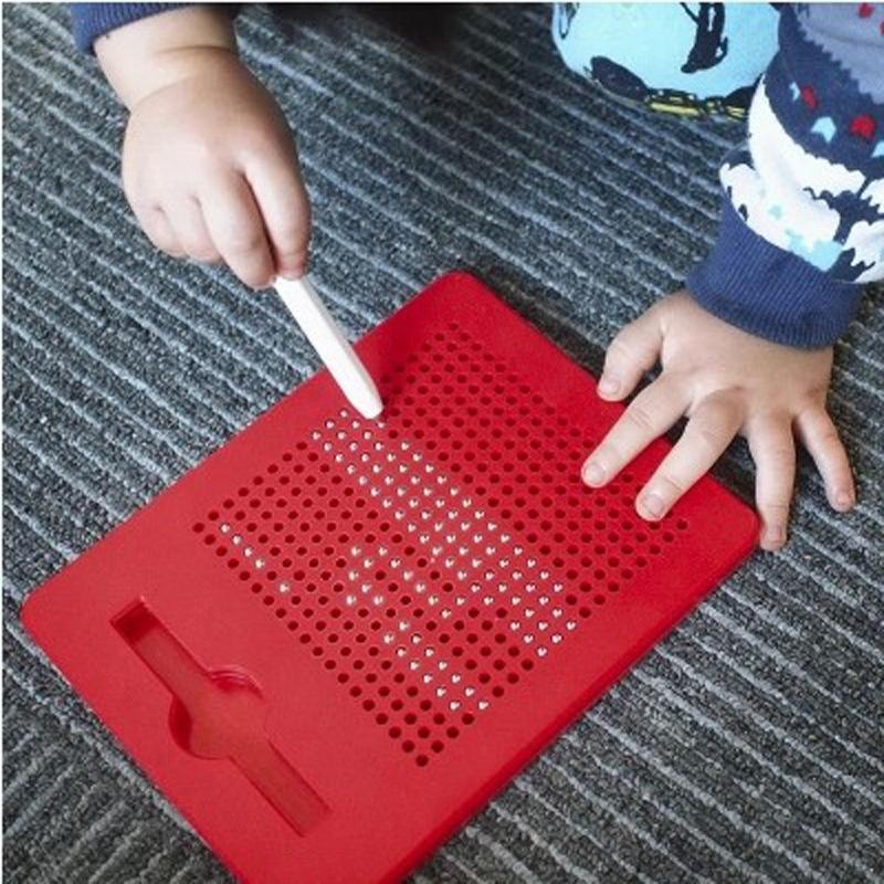 Drawing Toy Magnetic Tablet Magnet Pad Drawing Board Magnetic Steel Beads Ball Kid Learning Toy