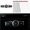 Jaronx Compatible with Mercedes Benz Radio Button Cover Stickers, X204/W204 Radio ON Volume Button Sticker Cover for B Class W246/C Class W204/ E