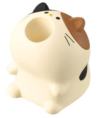 Decor Corporation Harapeko Tier Stifthalter, Glückskatze, Größe ca.. B4 x T4,5 x H4,8 cm, PK-92921