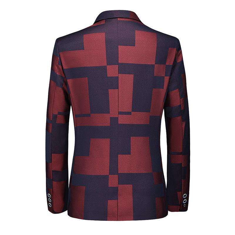 Men's 2022 Casual Jacquard Large Suit: Slim Wedding, Nightclub, Hairdresser Jacket