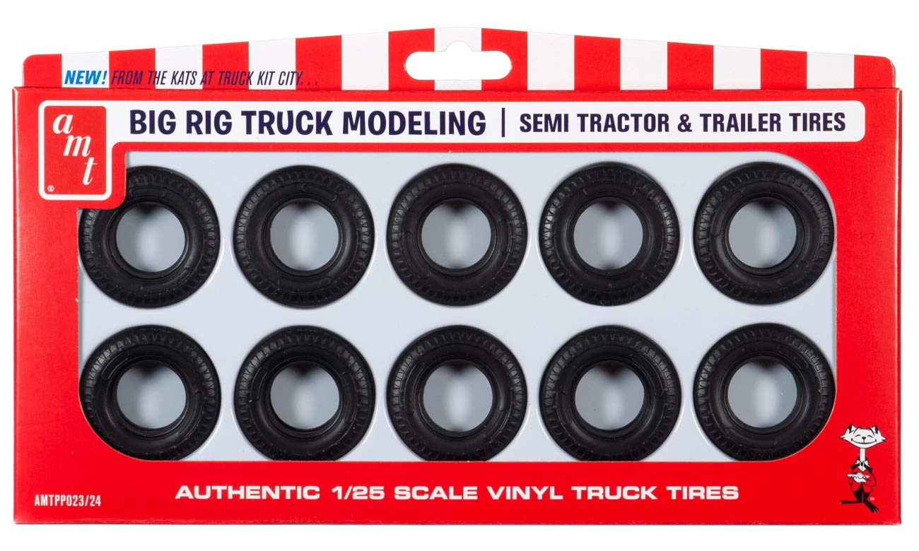 

AMT Big Rig Truck Tire Parts Pack Plastic Model Parts AMTPP023 1/25