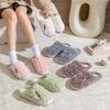 Cotton slippers autumn and winter rebound thick bottom velvet warm indoor home hotel couple wool slippers