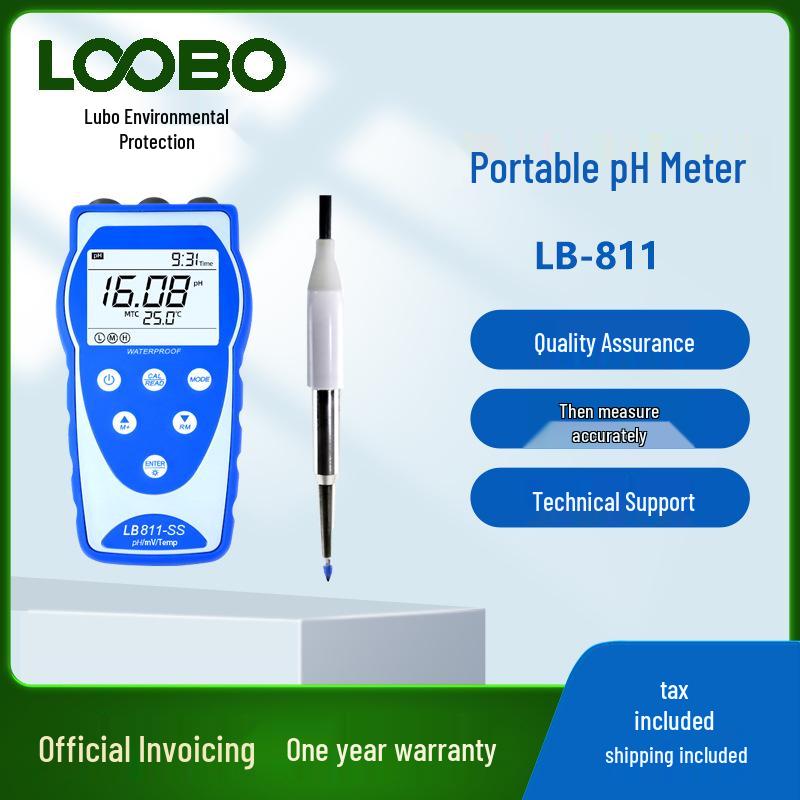 Multifunctional Portable High-Precision pH Meter for Food, Water, Soil, and Acid Testing.