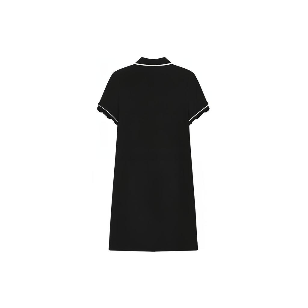 New FILA Short Sleeved Dress Women's Jet Black F11W228301FBK