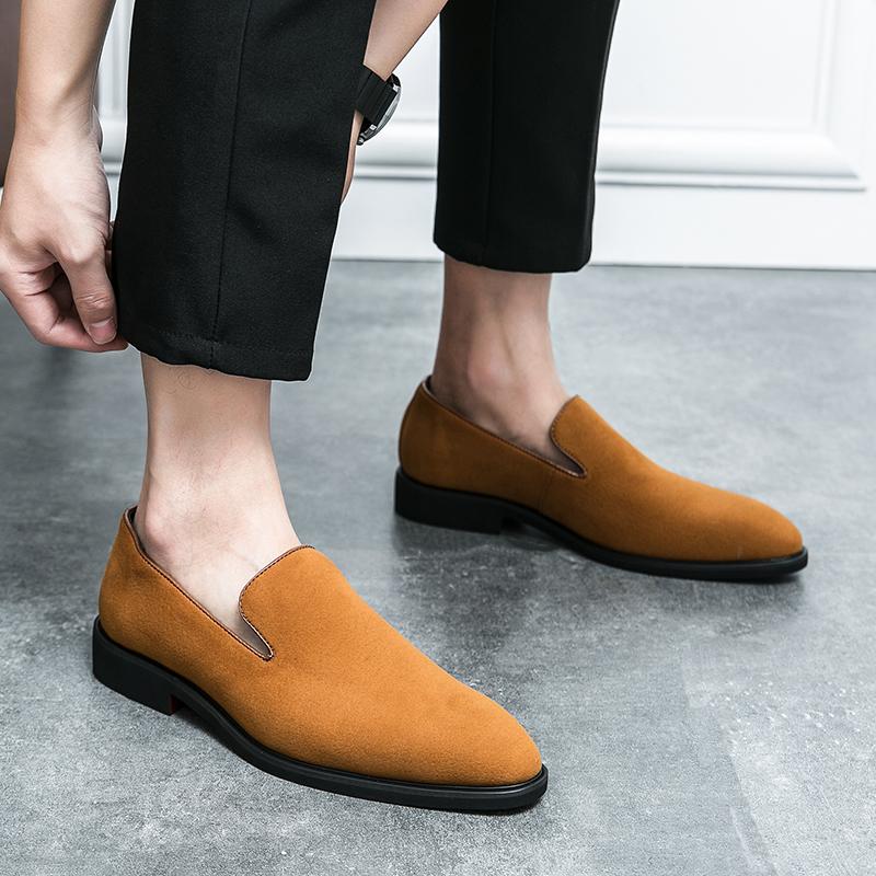 Red Bottom Leather Shoes Formal Men Dress Shoes Elegant Male Desinger Office Shoe Wedding Party Loafers for Men Driving Shoe