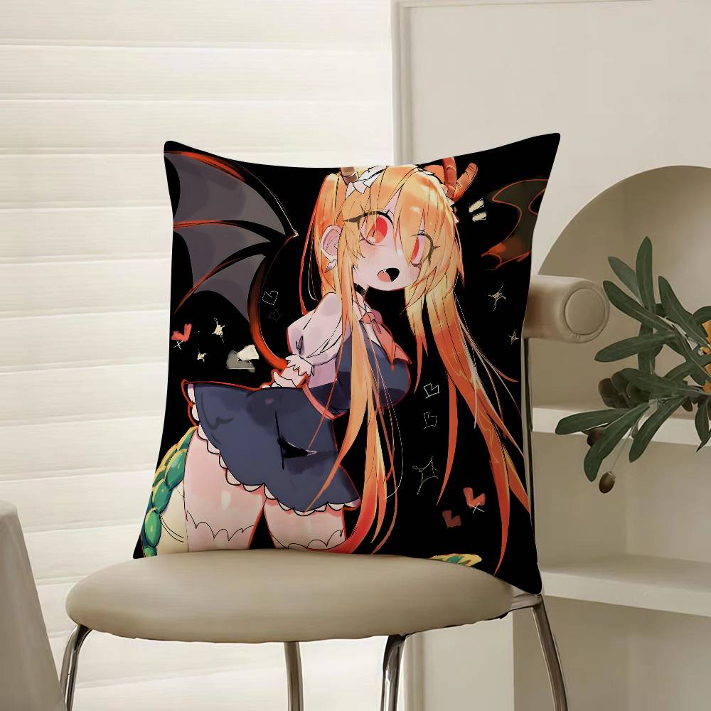 

Miss Kobayashi’s Dragon Maid-B Anime Pillow Case Comfort Sofa Bed Silky elegant Invisible zipper Decorative cushion cover 12x12Inch