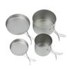 Titanium Cooker Deep 4 Piece Set Cookware Camping Outdoor Climbing Disaster Prevention [Belmont] BM-094 (with Case)