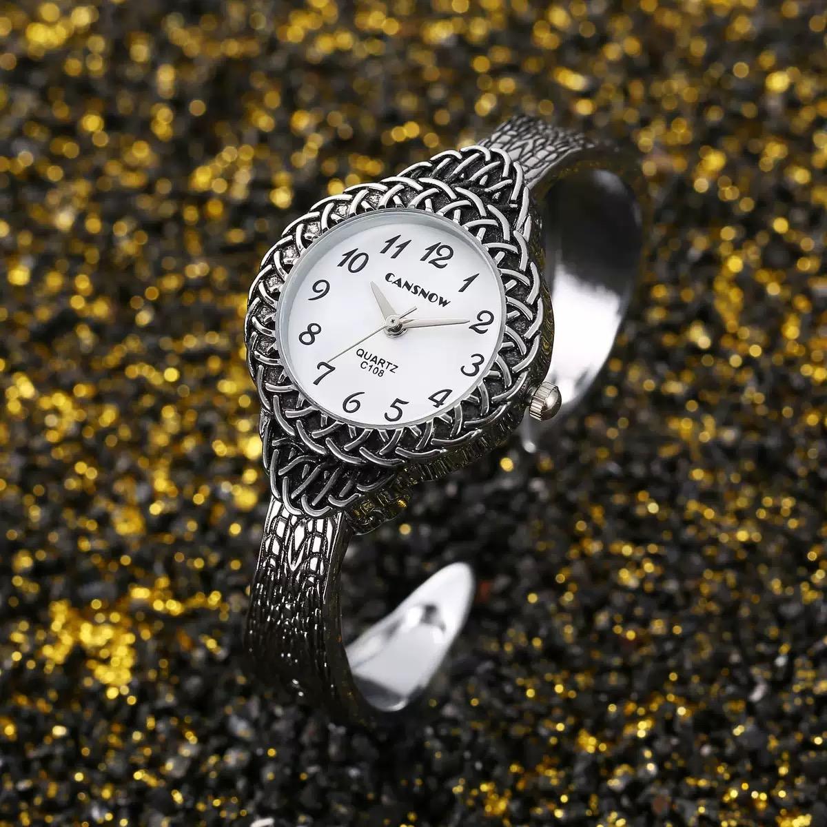 

Ретро Элегантные Женские Кварцевые Часы Женские Модные Браслетные Наручные Часы Часы для Женщин Подарок Часы белый/серебряный