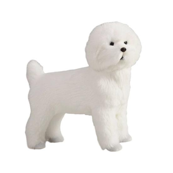 Bichon Frise Puppy Stuffed Cute Simulation Teddy Dog Plush Birthday Gift Decor