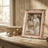 Antique Resin Art Golden Trim Photo Frame With Intricate Carved Pattern Tabletop Decors Picture Frame For Home Aesthetic