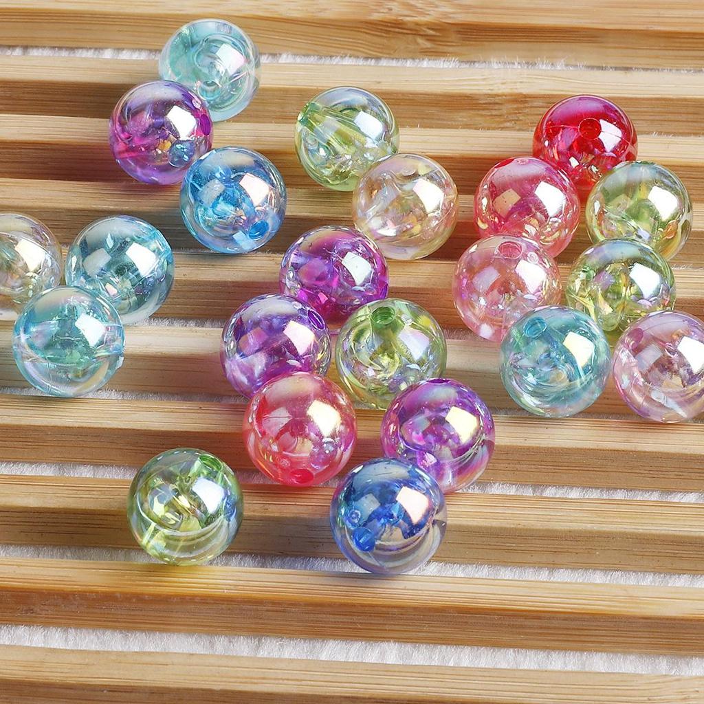 500g DIY Fashion Jewelry Accessory 6MM-12MM Acrylic Beads Round Shape 23 Colors Bracelet Department Spac
