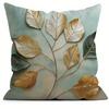 Nordic Leaf Print Pattern Home Decor Pillowcase Bedroom Living Room Sofa Decoration Polyester Cushion Cover With Zipper