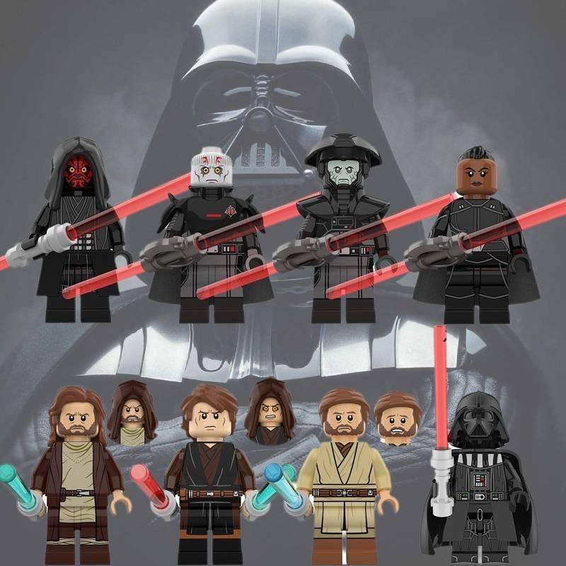 Durable Abs Plastic Minifigures Darth Vader Obi-wan Kenobi Childrens Building Blocks Set