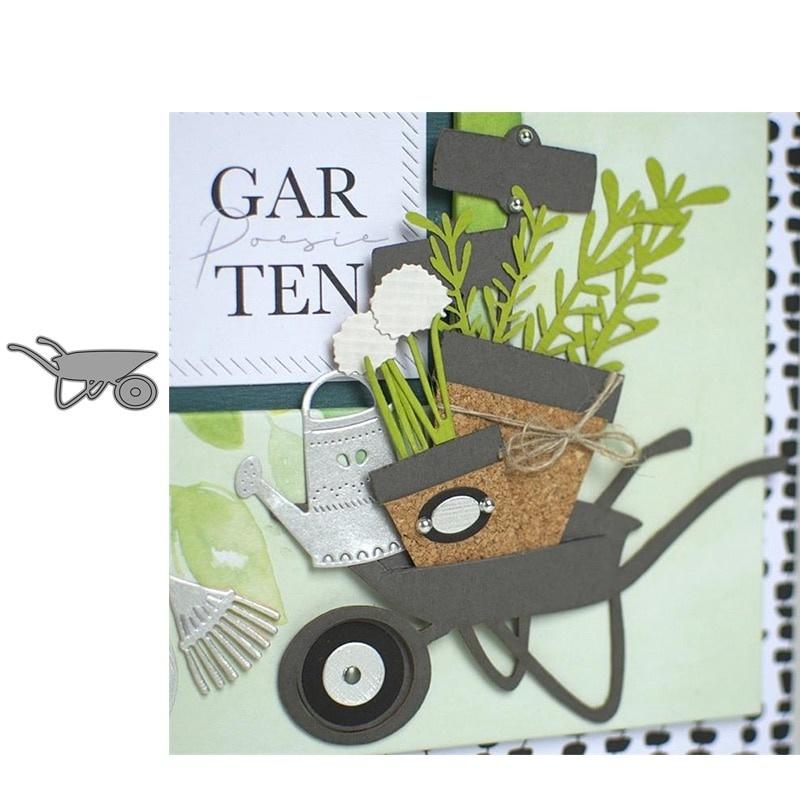 

Bucket Truck Metal Cutting Dies Set for DIY Scrapbooking Greeting Card Making Paper Embossing Craft dies серебряный