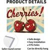 Vintage Tin Sign Red Cherry Retro Kitchen Wall Decor Rustic Home Cafe Bar Art