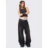 Foreign Trade Original Order Min * Ga American Vintage Washed Old Wide Leg Straight Baggy Jeans Brown Black 1374