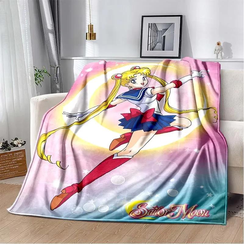 Pătură drăguță S-Sailor-Moon cu desene animate 3D imprimate modă moale confortabilă sufragerie dormitor canapea pat pătură de călătorie cadou de aniversare pentru copii