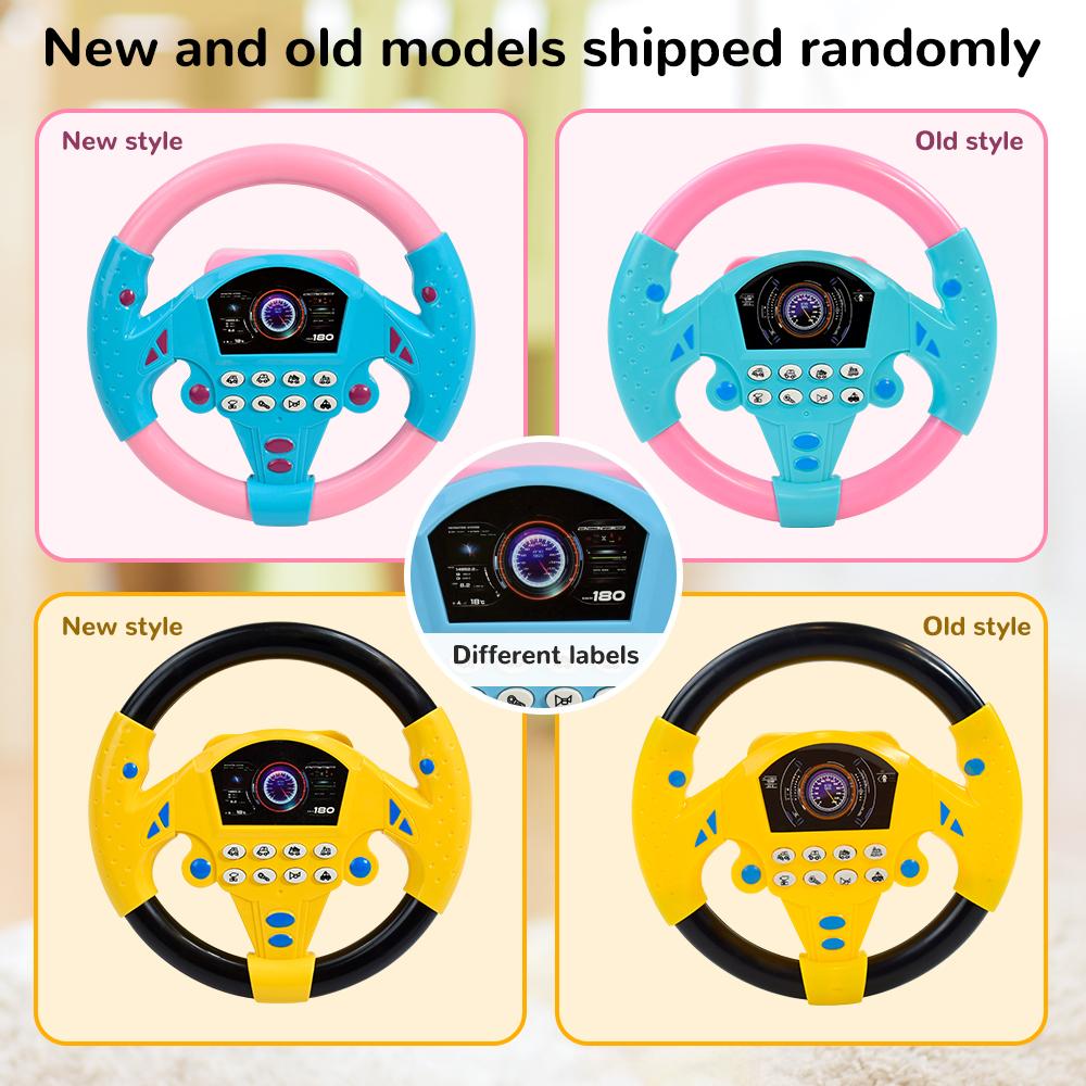 Kinder Früherziehungs-Elektro-Simulationslenkrad-Spielzeug mit Licht & Ton Kleines Fahrrad mit Musik Lenkrad-Spielzeug