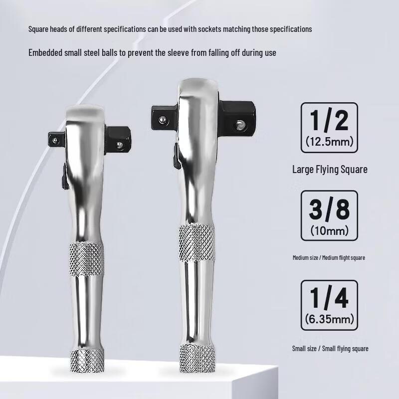 Double-Ended Quick Ratchet Wrench and Screwdriver Handle