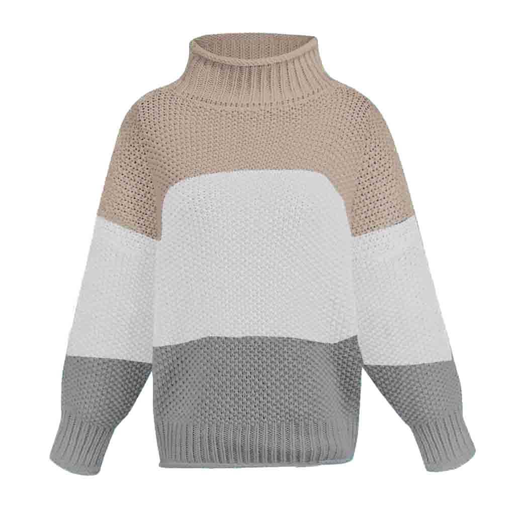 Womens Off The Shoulder Sweater Casual   Knitted Loose Long Sleeve Pullover