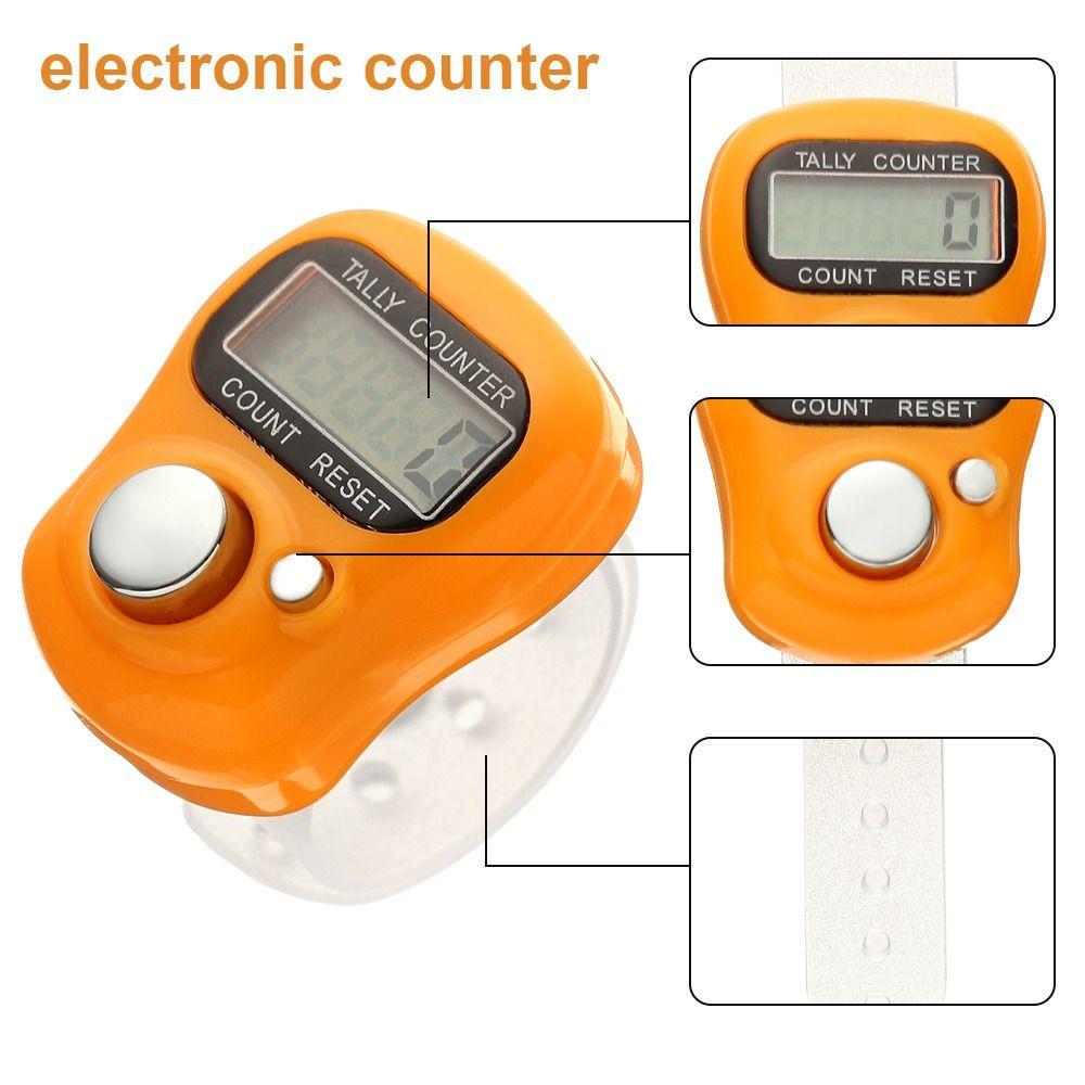 LED Digital Elektronischer Fingerzähler Zählzähler Handgehalten Fingerring Zähler Zufälliger Mini Stichmarkierer