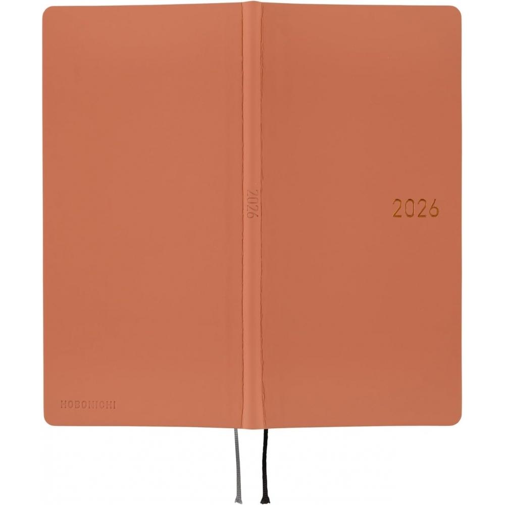 Hobonichi 2026 Weeks Smooth Milk Cocoa Έναρξη Ιανουαρίου Εβδομαδιαίο Αριστερά Λεπτό Κάθετο
